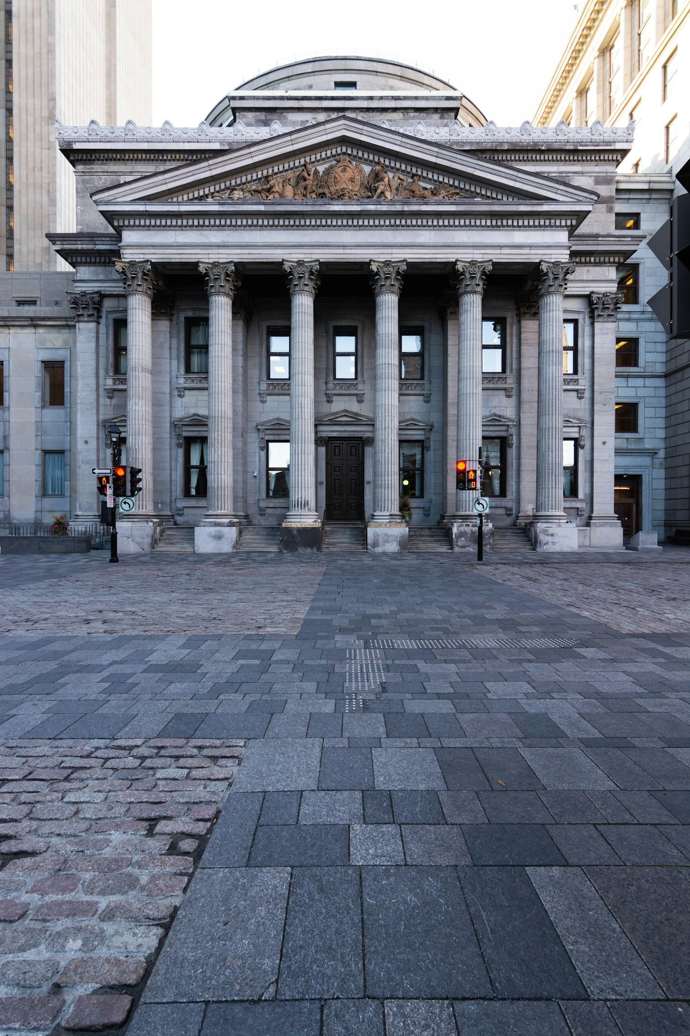 Classical bank building representing institutional lending