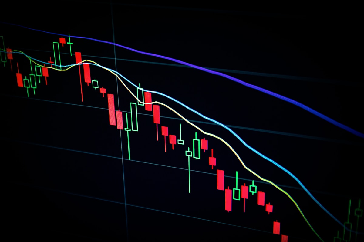 Financial trading screens in a broker dealer operations center