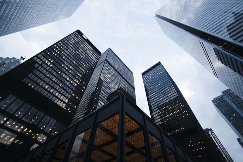 Corporate headquarters representing institutional partners